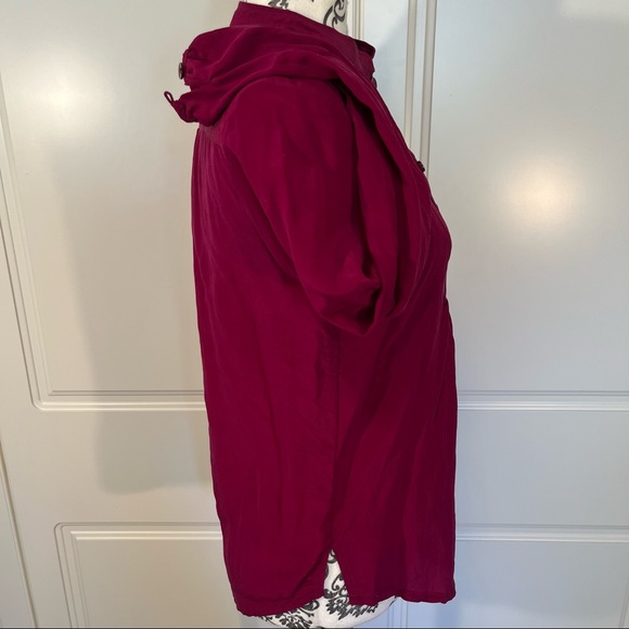 CURRENT 100% SILK Tunic Blouse w/Placket and buttons women's size 6 - Picture 4 of 7